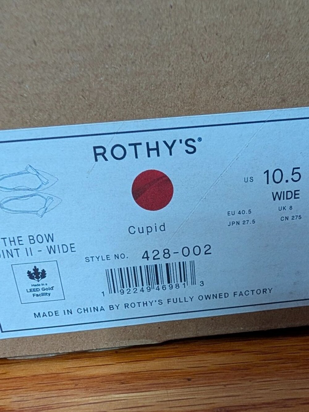 Rothy's The Bow Point II - Cupid Size 10.5W - Picture 2 of 5